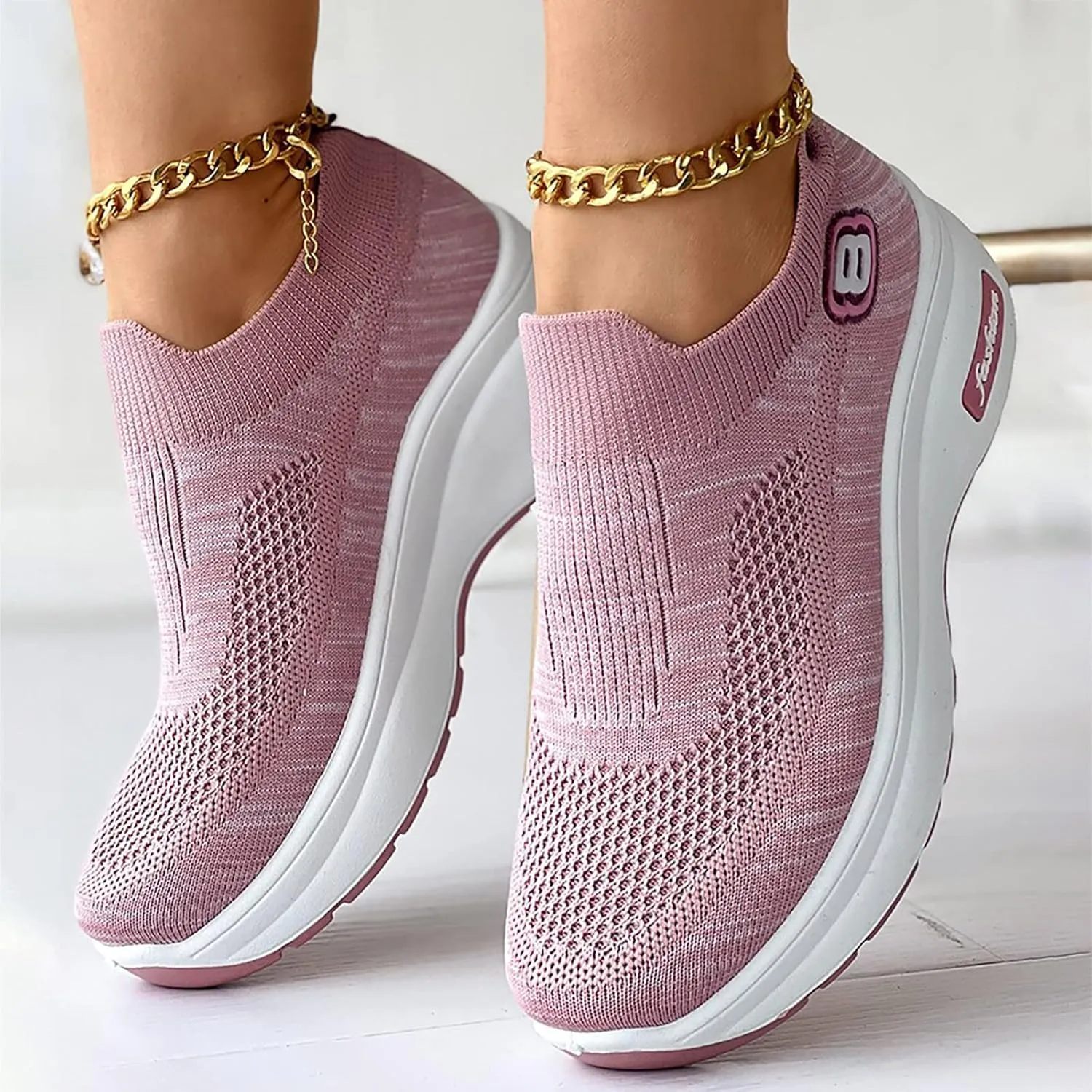 SBGMoSJ Sneakers for Women Size 8 Wide Width Womens Running Shoes Size 11.5 Wide Womens Slip On Tennis Shoes Size 7 Business Casual Sneakers Women Comfy Flats Shoes Women Dressy Cute