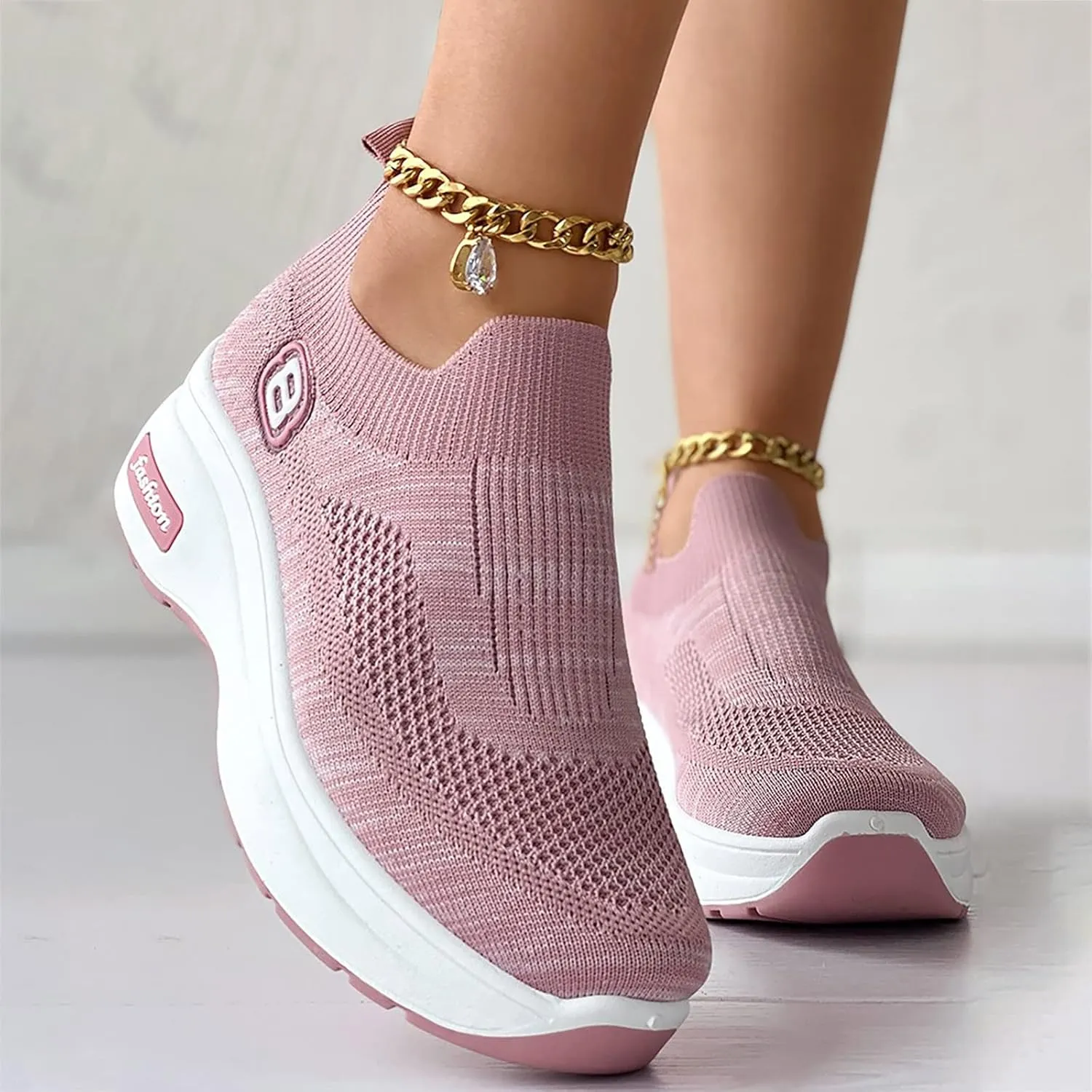 SBGMoSJ Sneakers for Women Size 8 Wide Width Womens Running Shoes Size 11.5 Wide Womens Slip On Tennis Shoes Size 7 Business Casual Sneakers Women Comfy Flats Shoes Women Dressy Cute