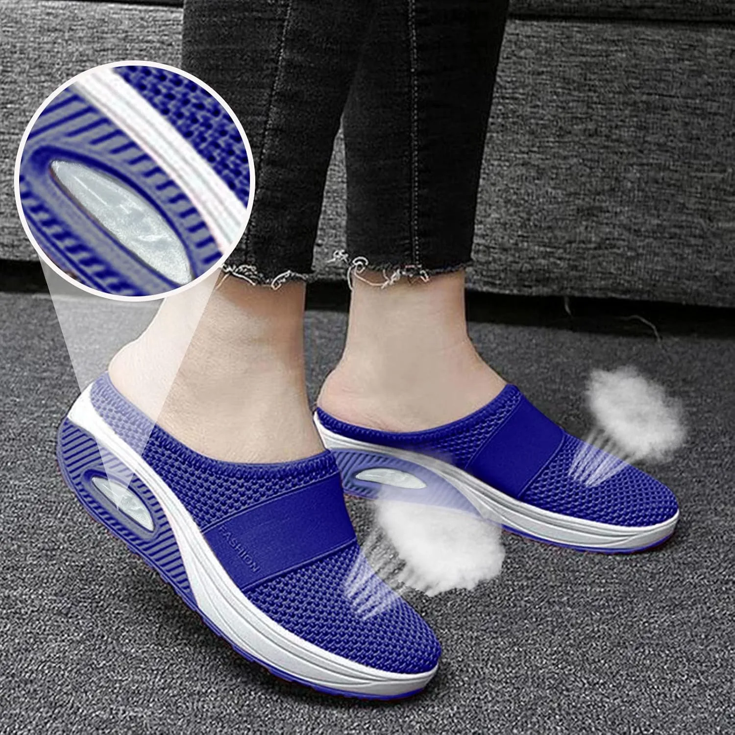 SBGMoSJ Womens Sneakers Size 6 Slip Ons Black Sneakers Women Trendy Hiking Shoes Women Lightweight Breathable Women Sneakers Women's Comfortable Working Nurse Shoes Non-Slip Size 6.5
