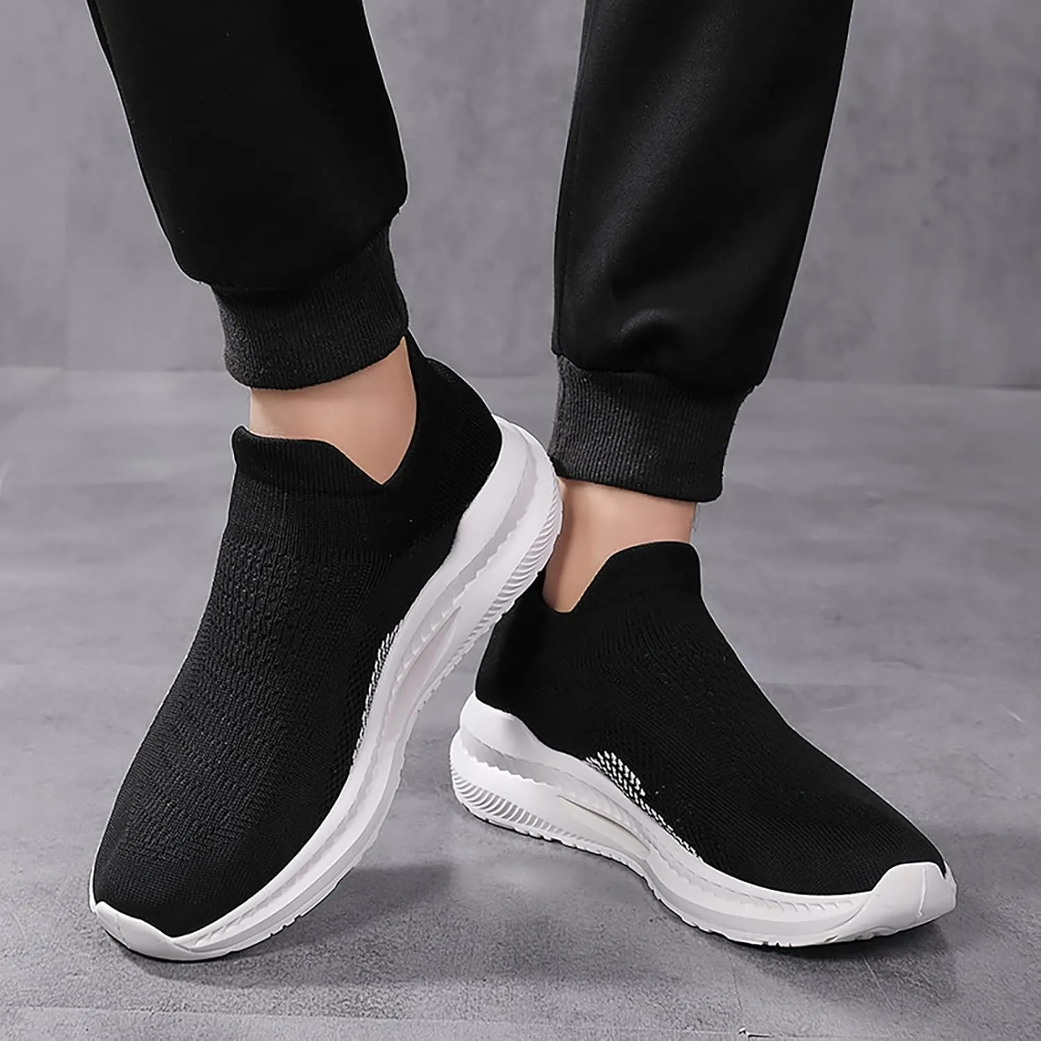 Sneakers for Women Slip Ons Slip On Shoes Women Comfortable Open Back Womens Black Athletic Shoes Size 8 Running Shoes for Women Wide Feet Tenis Antideslizante para Mujer De Cocina