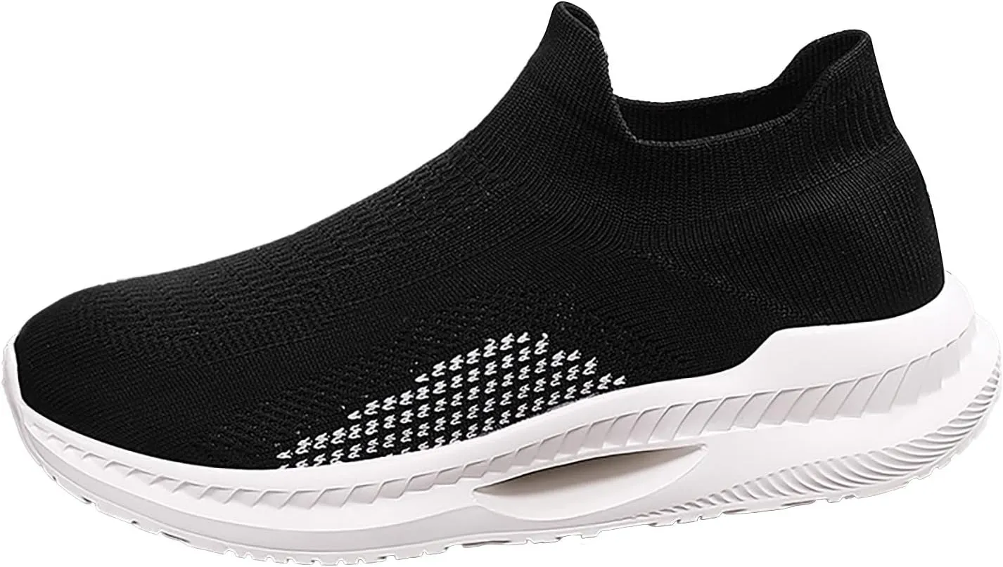 Sneakers for Women Slip Ons Slip On Shoes Women Comfortable Open Back Womens Black Athletic Shoes Size 8 Running Shoes for Women Wide Feet Tenis Antideslizante para Mujer De Cocina