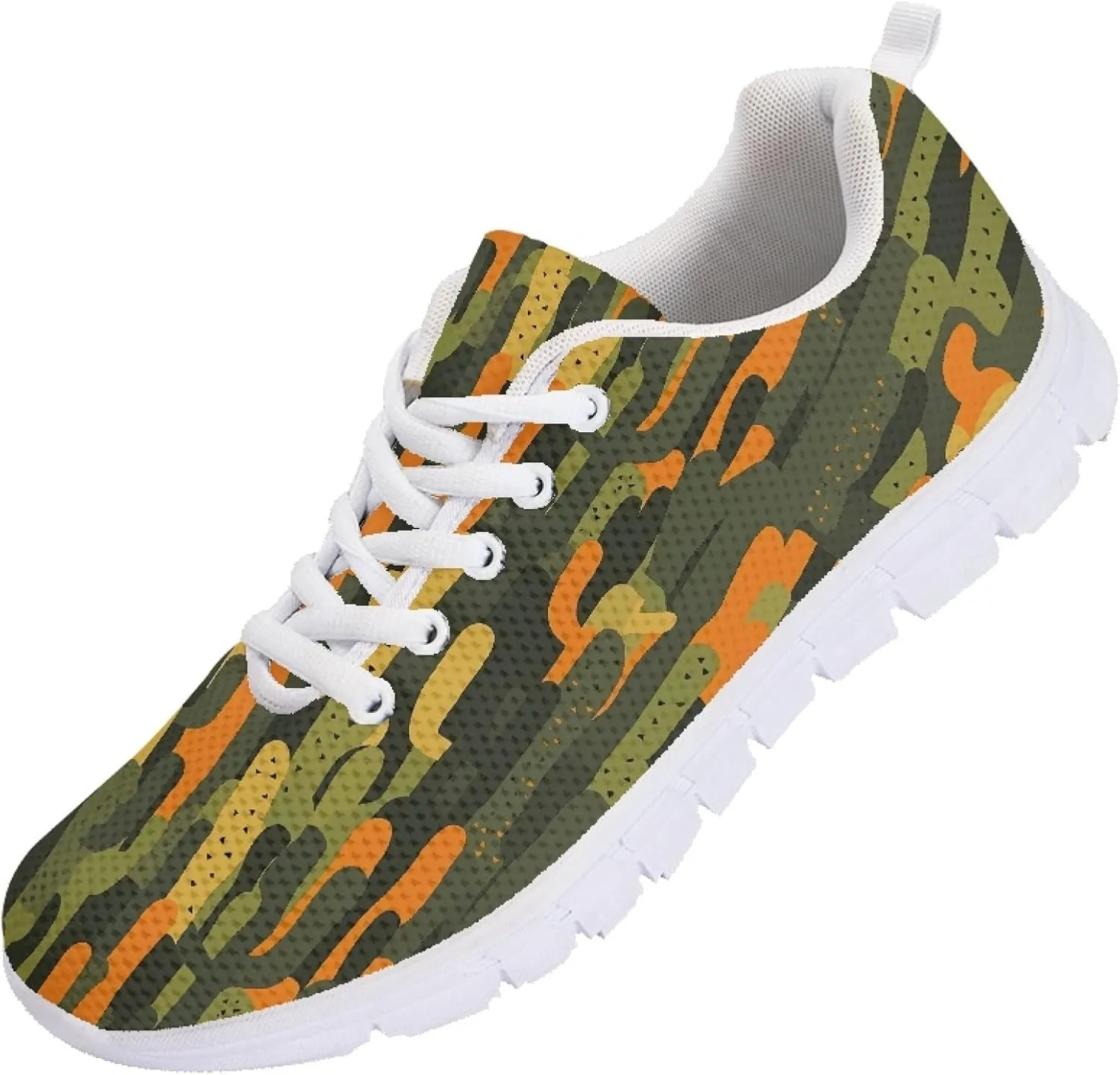Sports Trainer Running Shoes for Women Teens Girls Causal Travel Sneaker Walking Low Heel Lace up Breathable Flexible