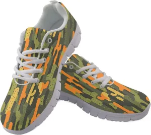 Sports Trainer Running Shoes for Women Teens Girls Causal Travel Sneaker Walking Low Heel Lace up Breathable Flexible