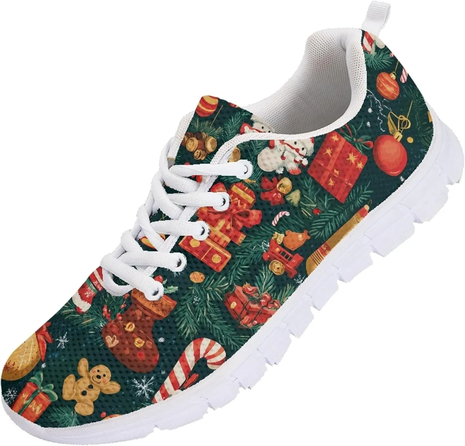 Sports Trainer Running Sneakers for Women Adults Causal Travel Shoes Outdoor Walking Low Heel Lace up Shoe Breathable Flexible for Lady