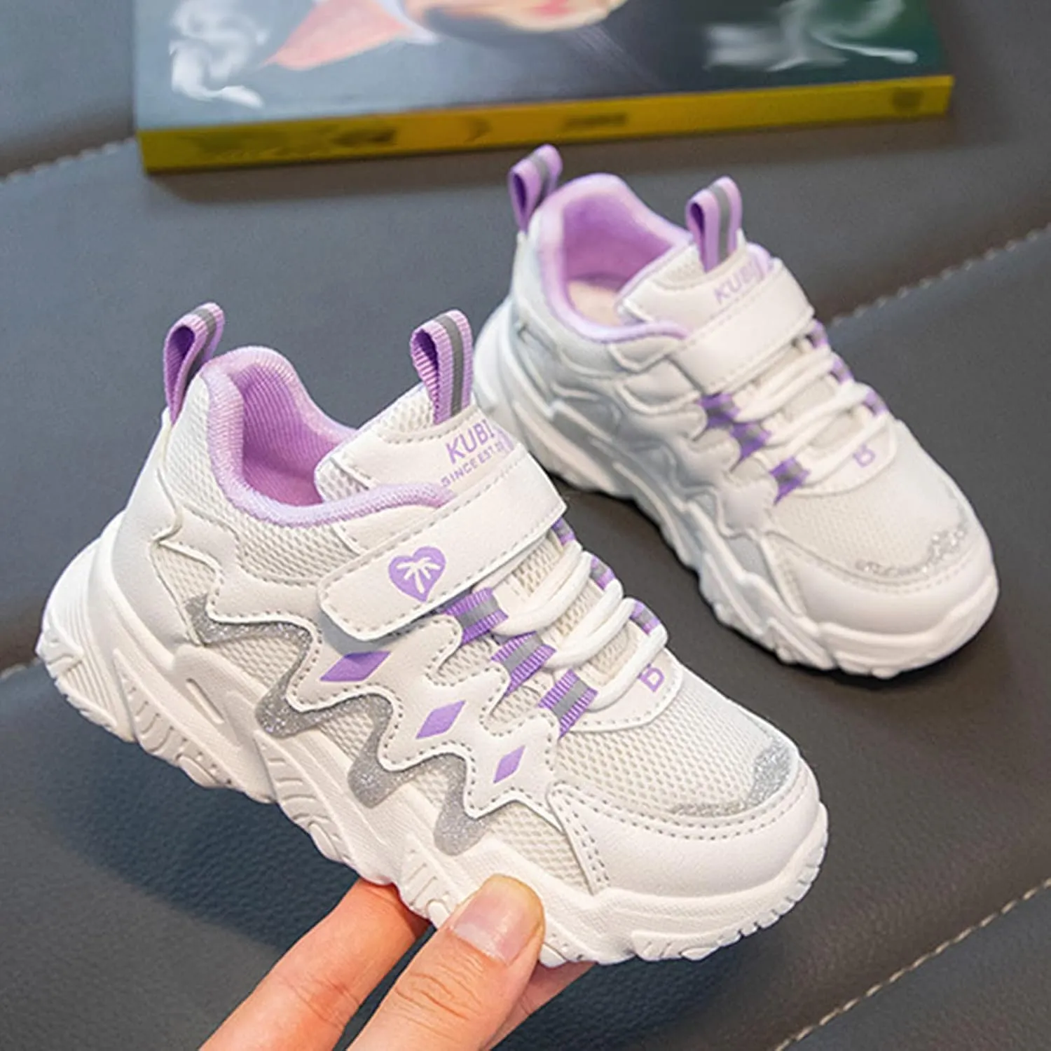 Toddler Kids Grip Sneaker Boys Girls High Top Skateboarding Light Flexible Anti Slip Sole Mesh Walking Shoes