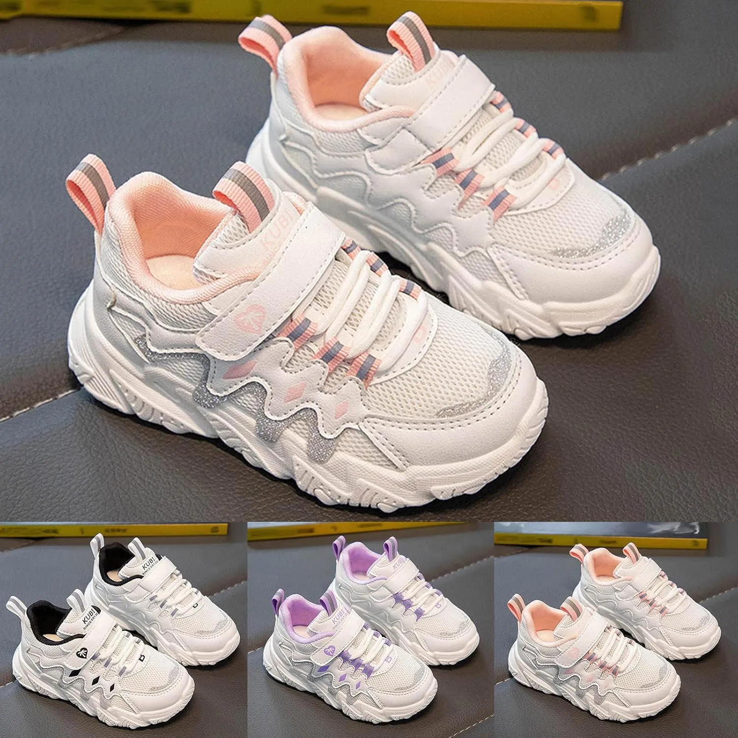 Toddler Kids Grip Sneaker Boys Girls High Top Skateboarding Light Flexible Anti Slip Sole Mesh Walking Shoes