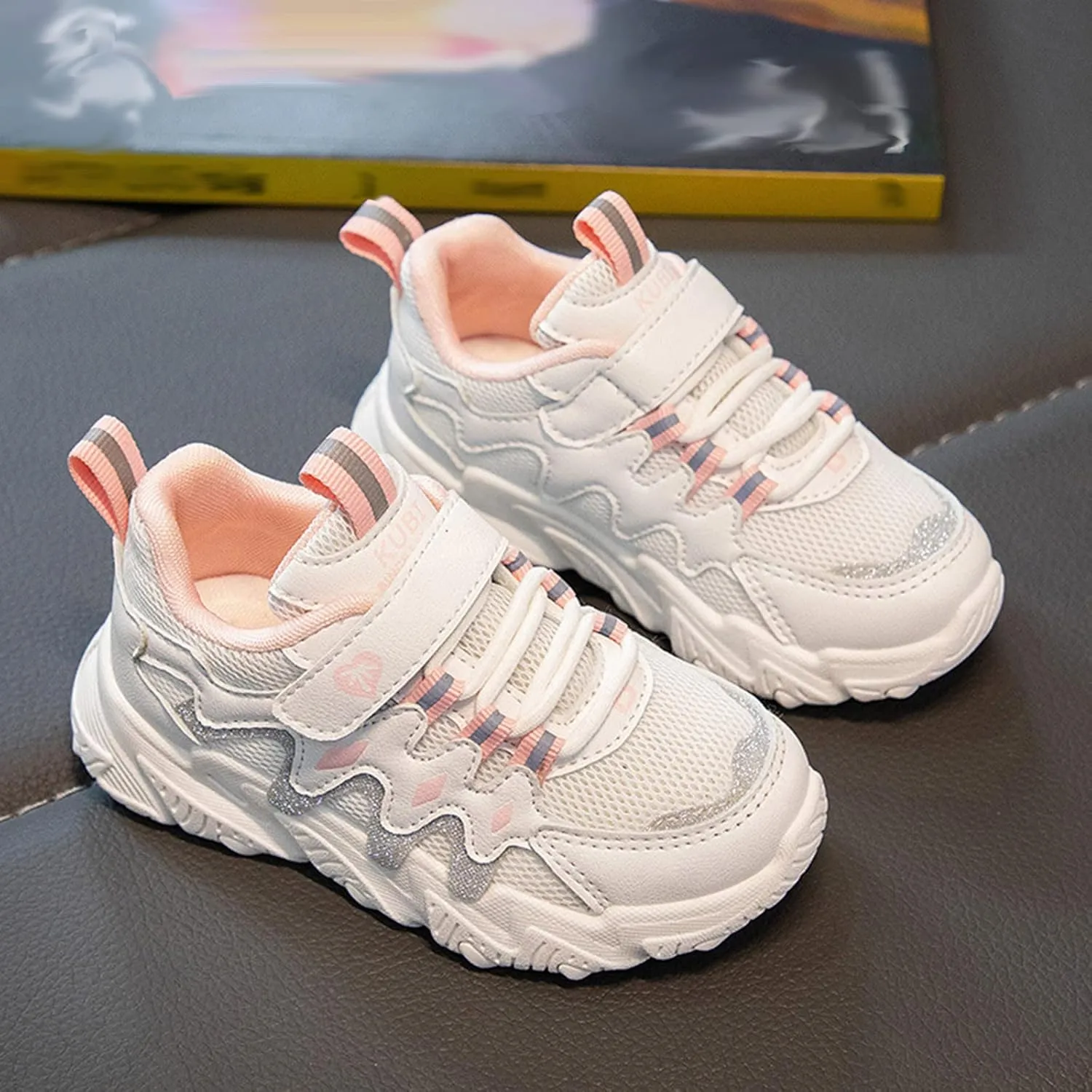 Toddler Kids Grip Sneaker Boys Girls High Top Skateboarding Light Flexible Anti Slip Sole Mesh Walking Shoes