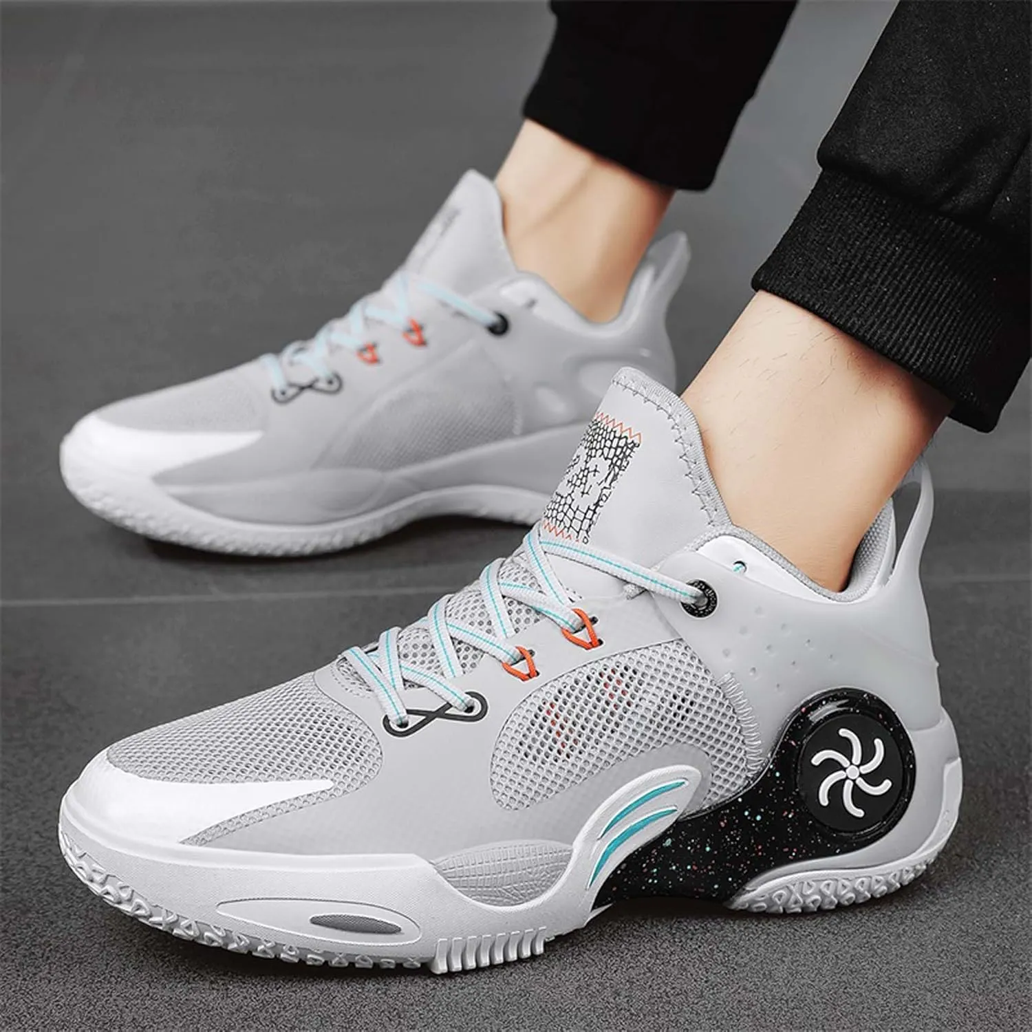 Unisex Anti-Slip Basketball Shoes Fashion Sneakers Breathable Mesh Training Running Shoes Casual Sports Walking Outdoor Shoes