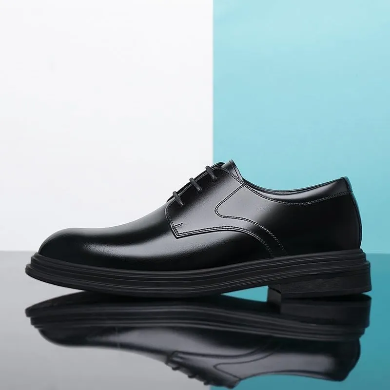 Versatile Men’s Classic Oxford Shoes for Professional Office Wear, Polished Leather Formal Dress Shoes Comfortable for Business Casual Events