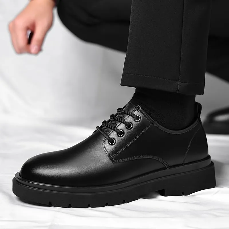 Versatile Men’s Oxford Style Dress Shoes for Professional Occasions, Full-Grain Leather Formal Footwear with Arch Support for All-Day Wear
