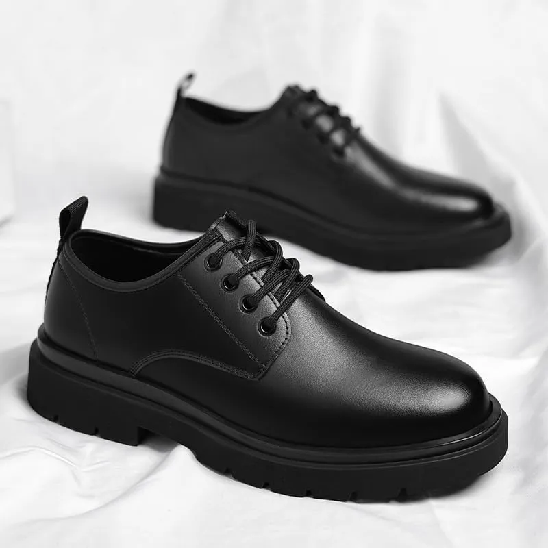 Versatile Men’s Oxford Style Dress Shoes for Professional Occasions, Full-Grain Leather Formal Footwear with Arch Support for All-Day Wear