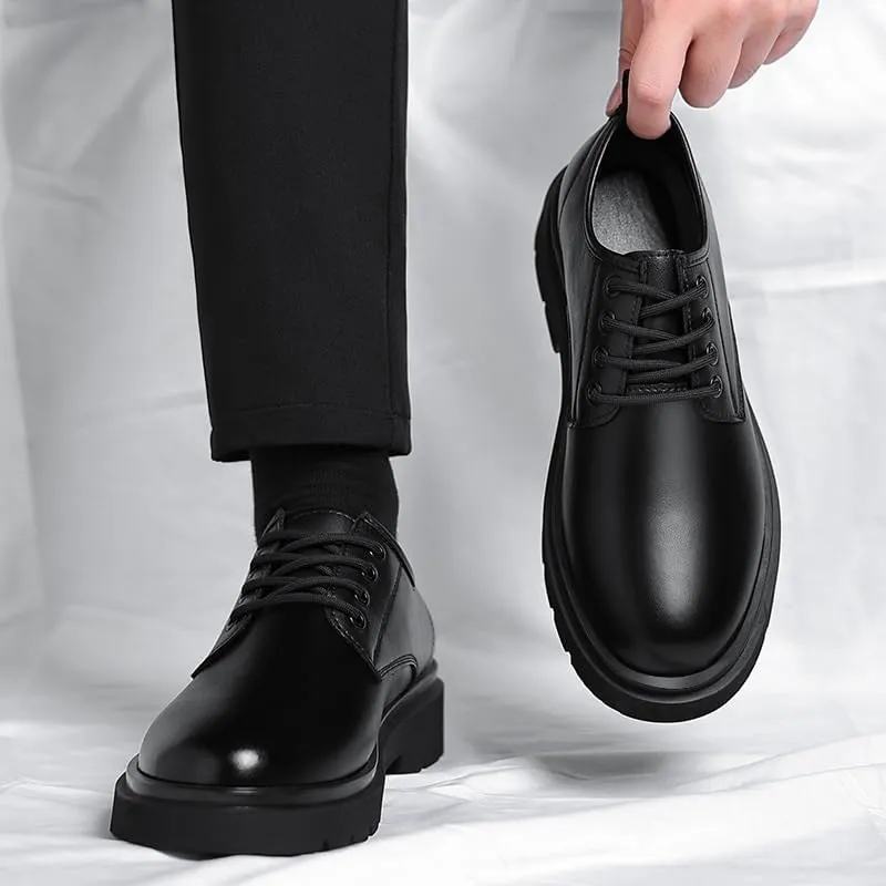 Versatile Men’s Oxford Style Dress Shoes for Professional Occasions, Full-Grain Leather Formal Footwear with Arch Support for All-Day Wear
