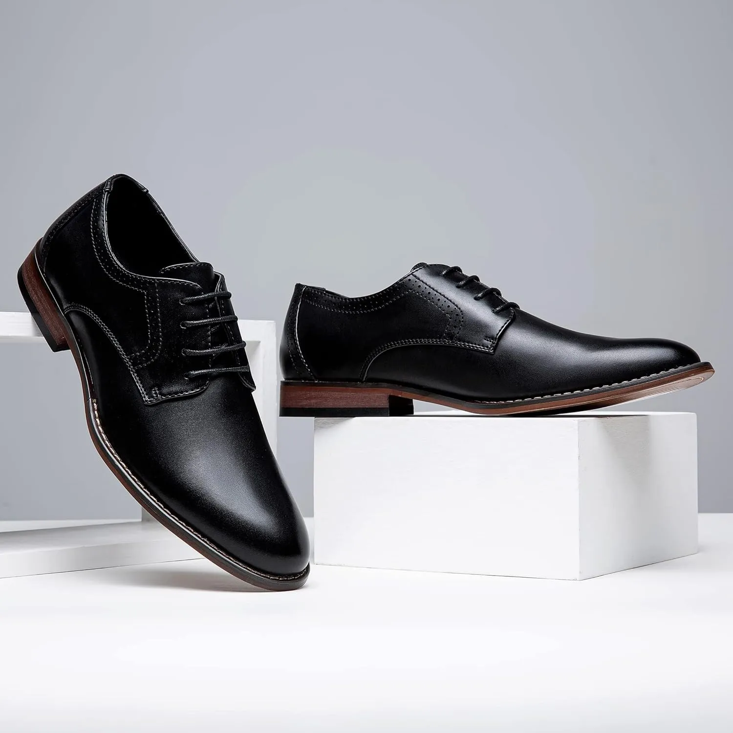 Vostey Men's Dress Shoes Classic Wingtip Brogue Men Oxfords