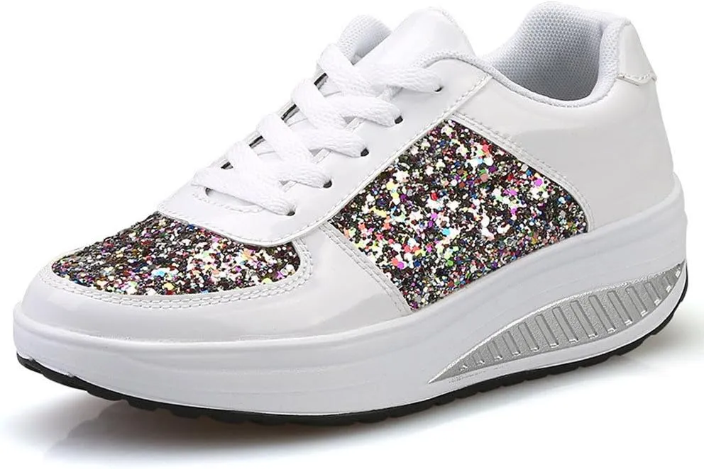 Wedge Sneakers for Women Dressy Size 10 Walking Shoes Women Slip On Dressy Womens Slip On Sneakers 8.5 Womens High Top Sneakers Black Pull On Sneakers Womens