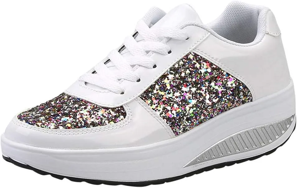 Wedge Sneakers for Women Dressy Size 10 Walking Shoes Women Slip On Dressy Womens Slip On Sneakers 8.5 Womens High Top Sneakers Black Pull On Sneakers Womens