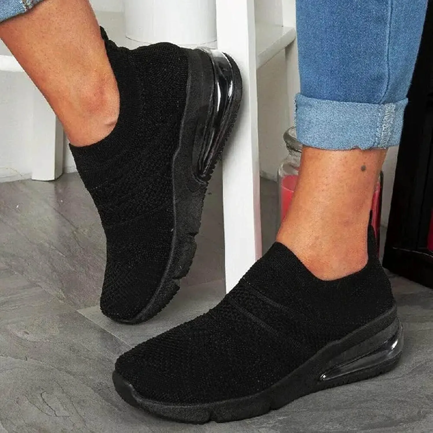 Wedge Sneakers for Women Dressy Size 10 Walking Shoes Women Slip On Dressy Womens Slip On Sneakers 8.5 Womens High Top Sneakers Black Pull On Sneakers Womens