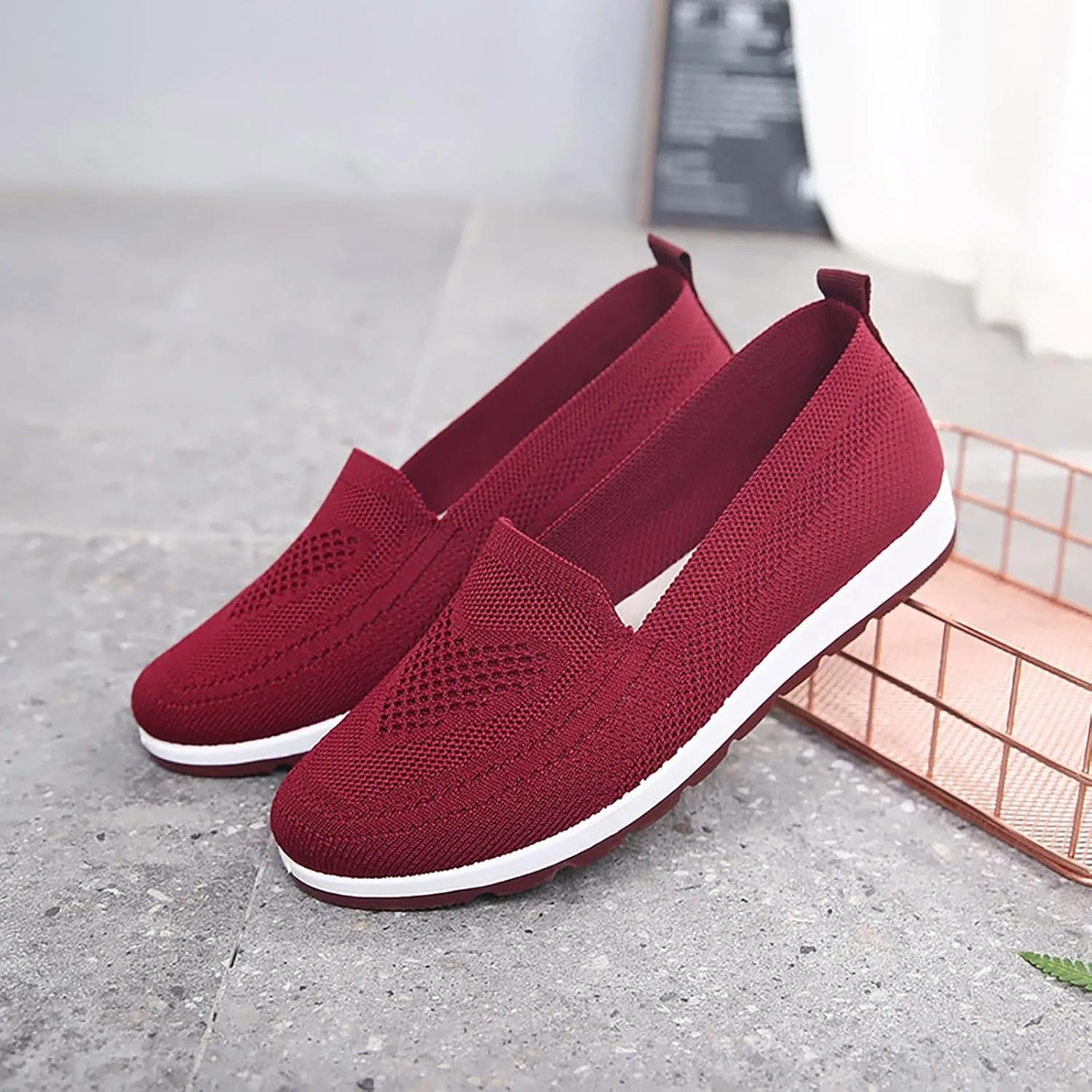 White Sneakers Slip Ons for Women Platform Zapatos para Mujer Comodos Womens Mid Hiking Boots Lightweight Outdoor Trekking Shoes Womens Trail Running Shoes Arch Support Women's Wide Athletic Shoes
