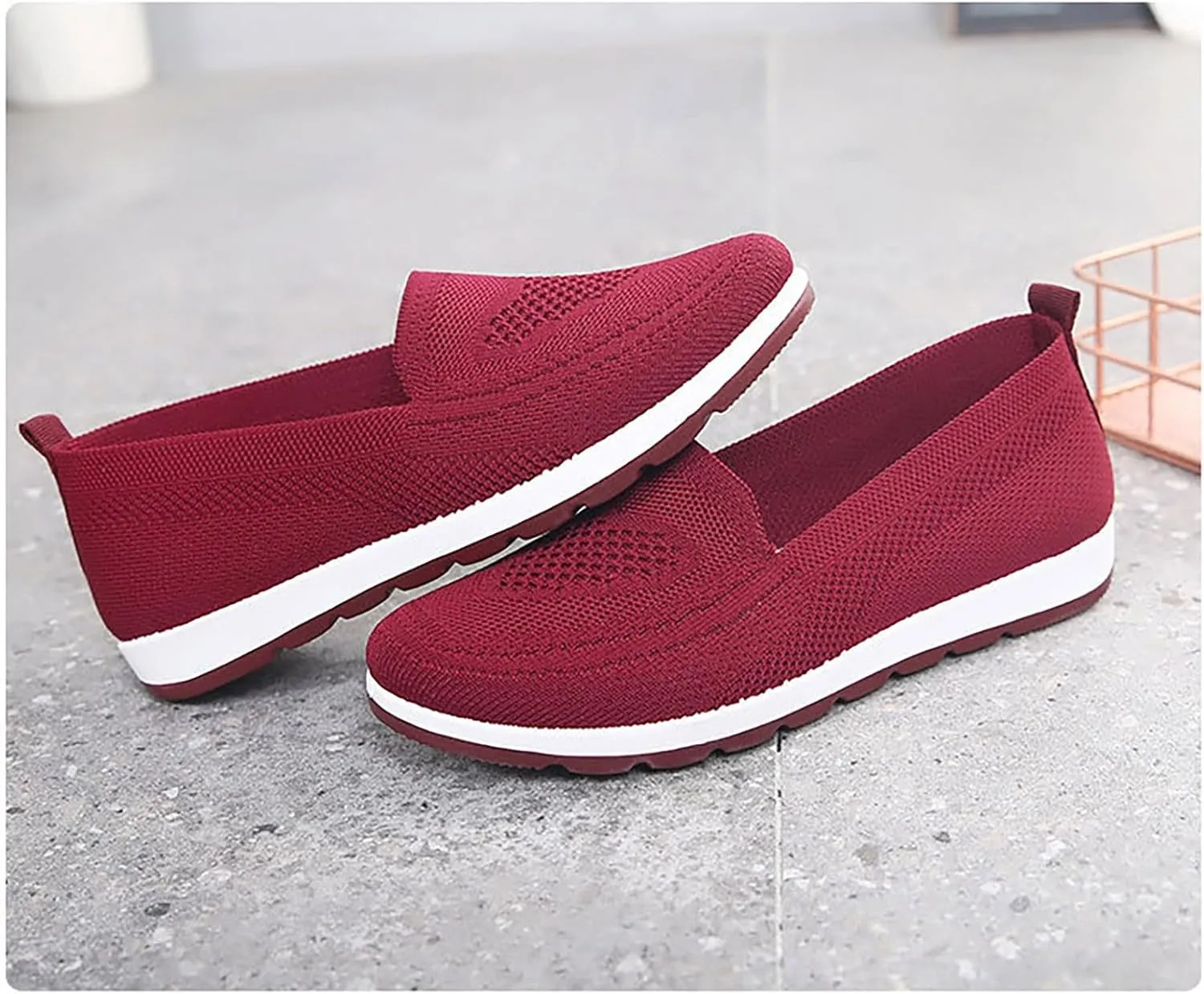 White Sneakers Slip Ons for Women Platform Zapatos para Mujer Comodos Womens Mid Hiking Boots Lightweight Outdoor Trekking Shoes Womens Trail Running Shoes Arch Support Women's Wide Athletic Shoes