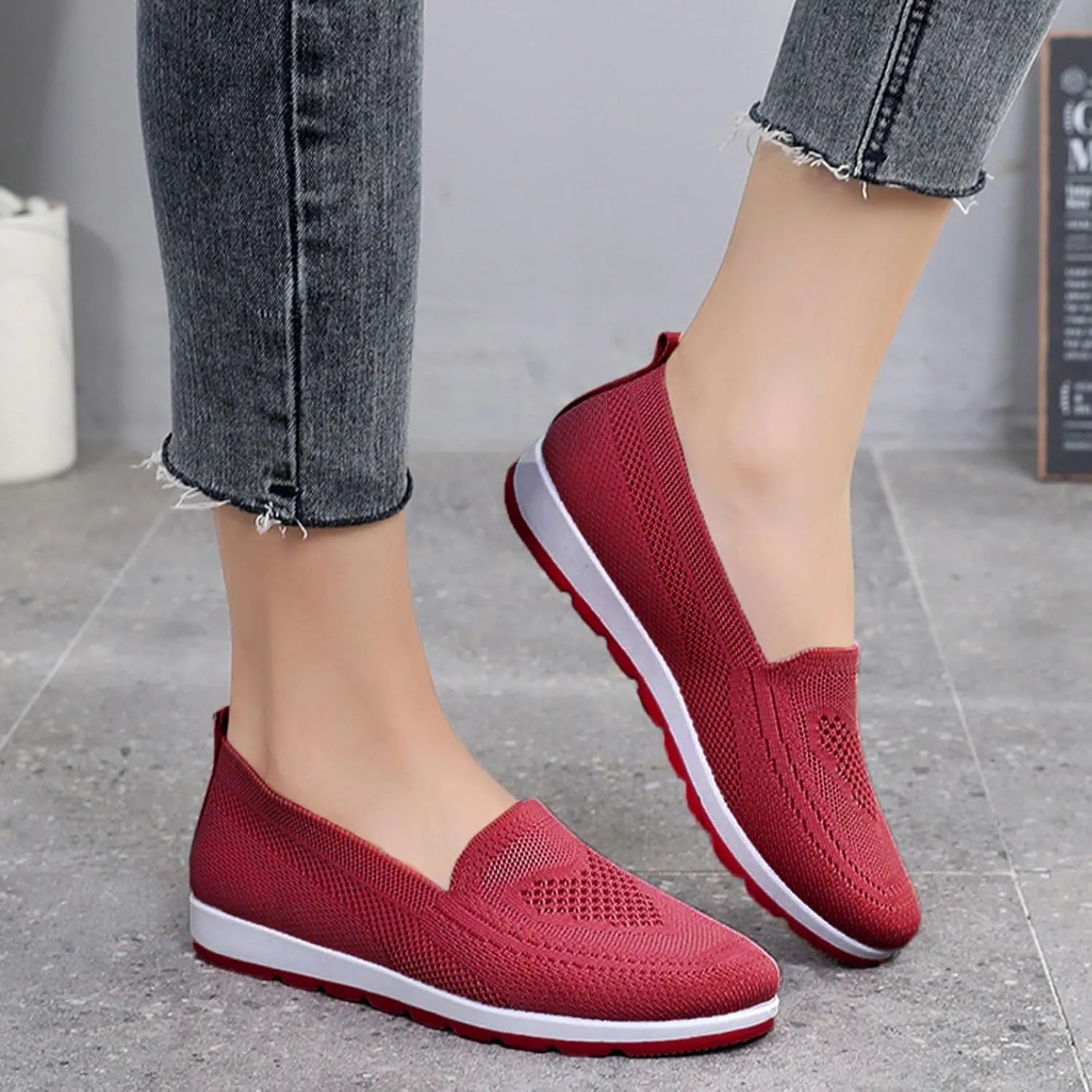 White Sneakers Slip Ons for Women Platform Zapatos para Mujer Comodos Womens Mid Hiking Boots Lightweight Outdoor Trekking Shoes Womens Trail Running Shoes Arch Support Women's Wide Athletic Shoes