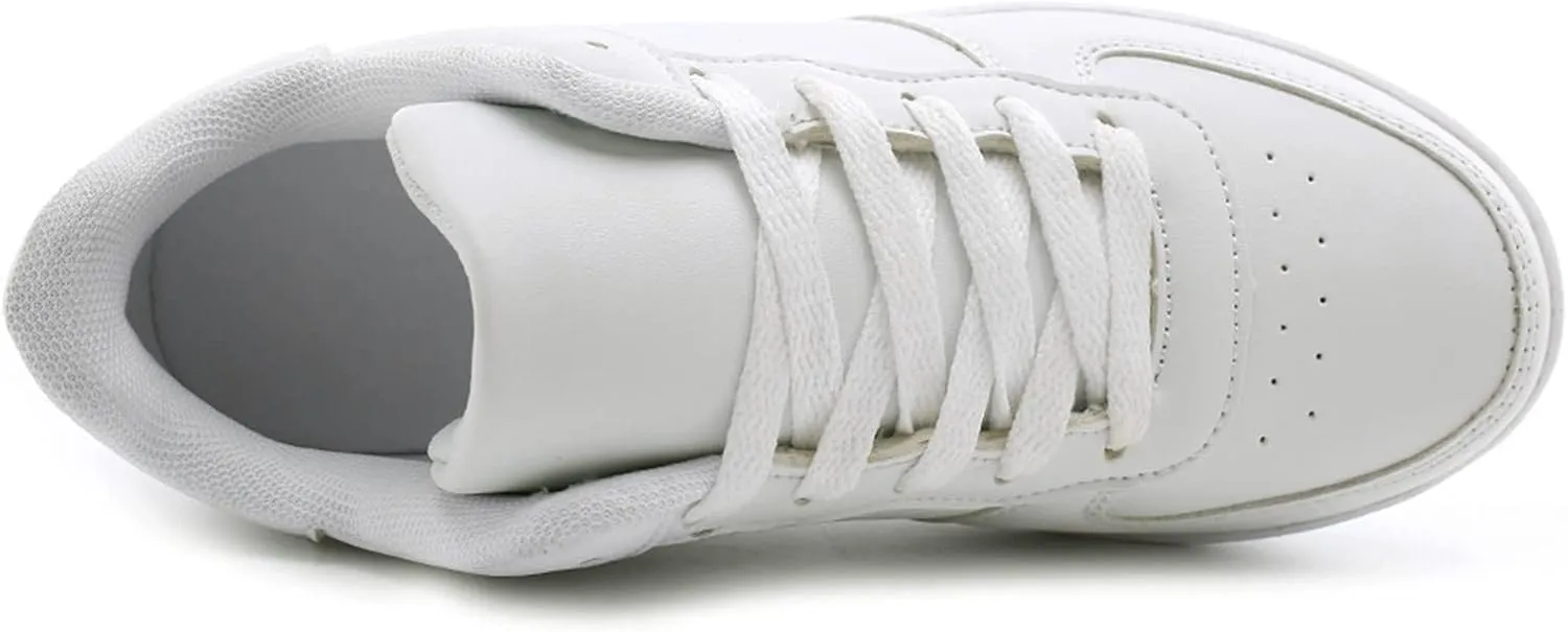 White Wide Width Casual Sneakers Women Cute Black Shoes for Women Womens Casual Shoes Slip On Loafers Silver Wedge Sneakers for Women Dressy Zapatos De Mujer CóModos Bajos para Fiesta Cerrados