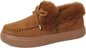 Winter Boots For Women 2024 Snow Boots Warm Ankle Booties Slip On Outdoor Fur Lined Comfortable Fashion Loafers Shoes