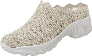 Women Casual Comfort Trainer Summer Breathable Lightweight Flexible Sneakers Slip On Running Sport Shoes