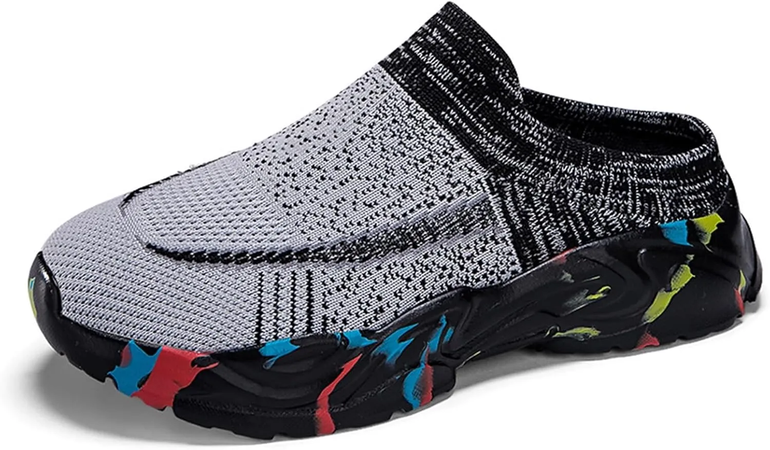 Womens Backless Sneakers Mesh Slip-on Mule Shoes Non Slip Work Shoes Women Slip On Casual Shoes Slip On Men's Fashion Sneakers Platform Tennis Shoe Loafers Casual Slip On