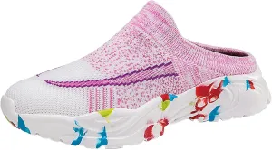 Womens Backless Sneakers Mesh Slip-on Mule Shoes Non Slip Work Shoes Women Slip On Casual Shoes Slip On Men's Fashion Sneakers Platform Tennis Shoe Loafers Casual Slip On