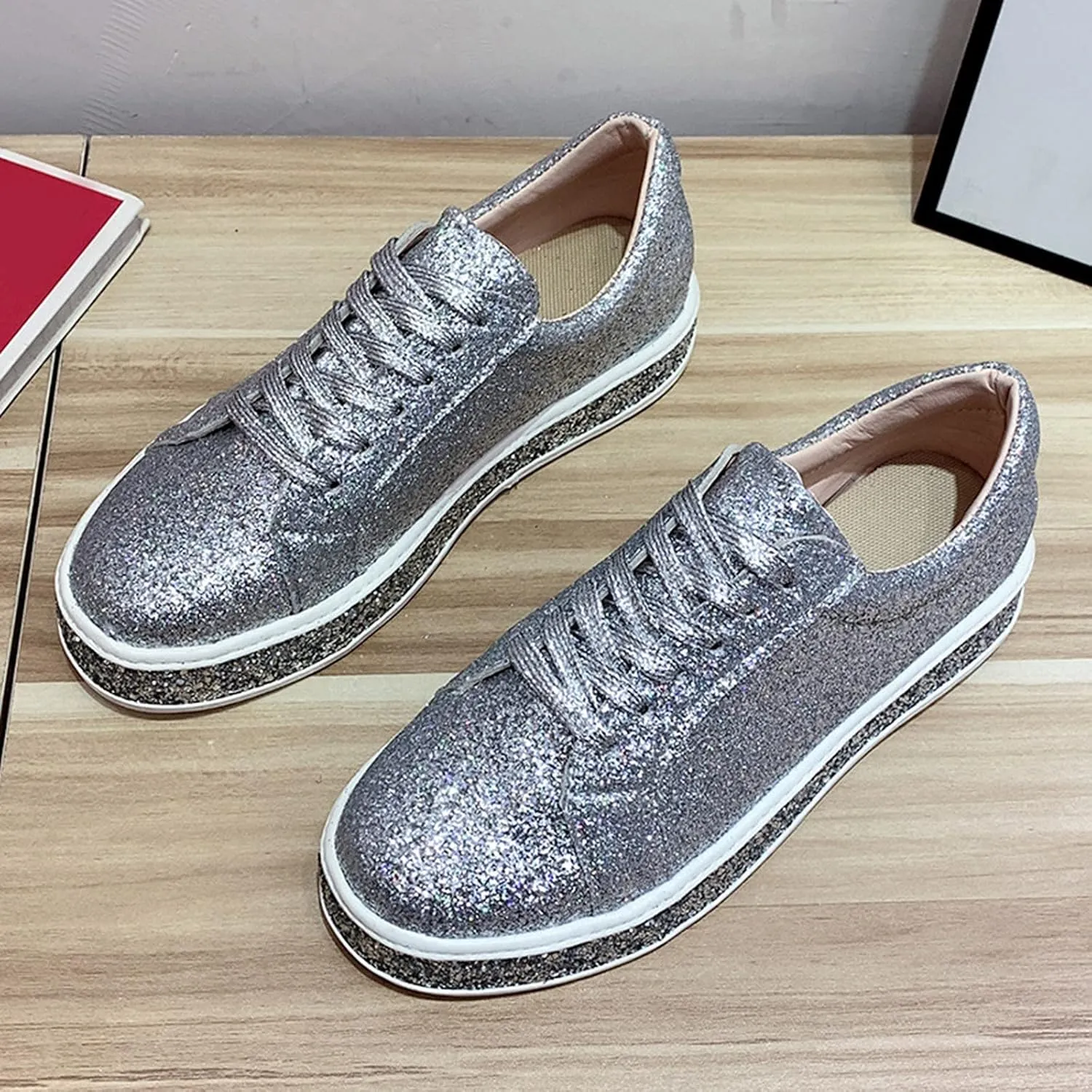 Womens Fashion Sneakers 2023 Zapatillas Elegantes De Tacon para Mujer Blancas Workout Shoes Women Size 11 Wide Womens Running Shoes Womens Size 10 Wide Black Sneakers