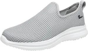 Womens Ladies Walking Running Shoes Slip On Lightweight Mens Casual Shoes Mesh Breathable Casual Shoes Slip On Black Platform Sneaker Slip On Tennis Shoe Loafers Shoe