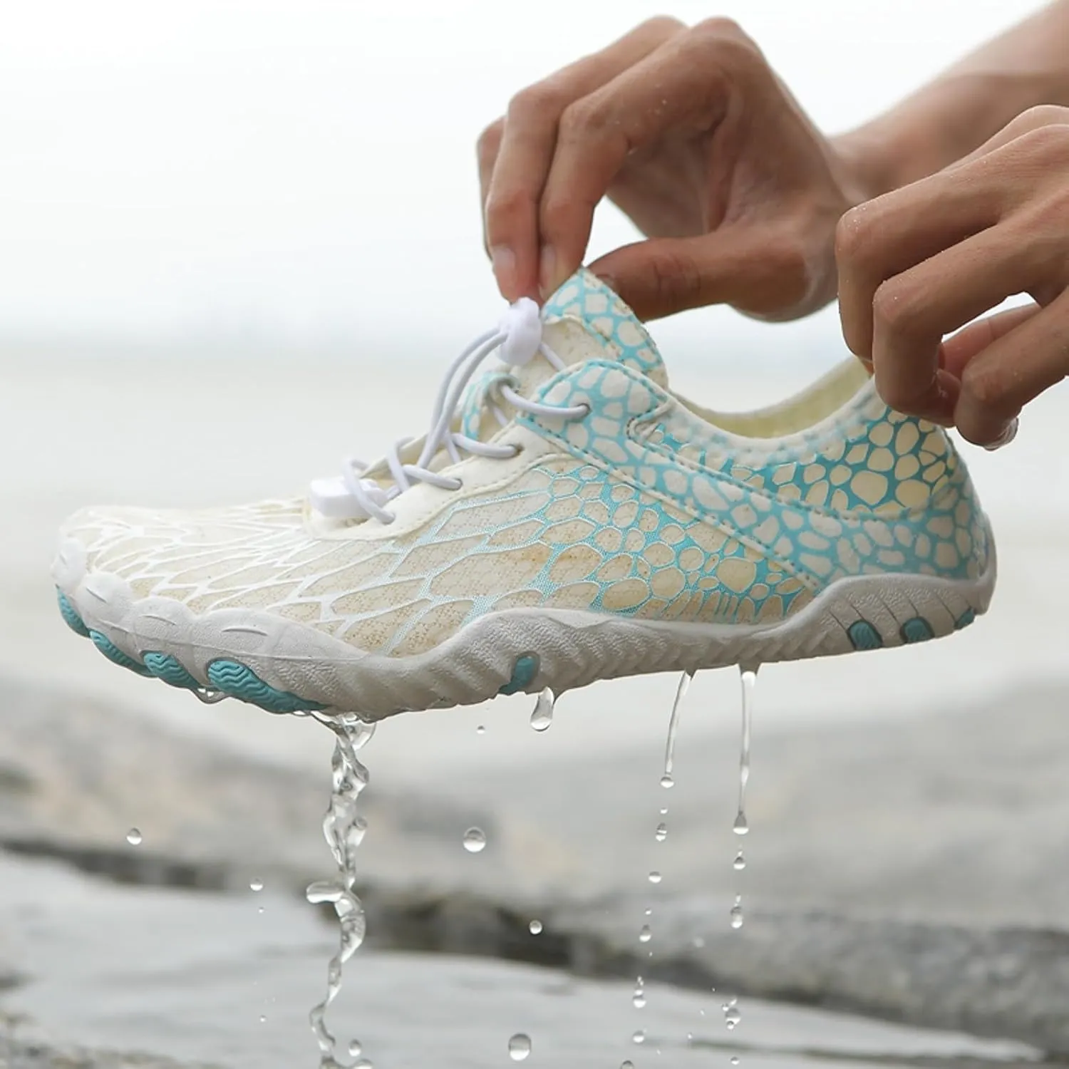Women's Lightweight Quick Drying,Aqua Water Shoes Athletic Comfy Walking Shoes Men's and Women's Non Slip Sports Sneakers Outdoor River Tracing Shoe Summer Breathable Hiking Running Fitness Footwear