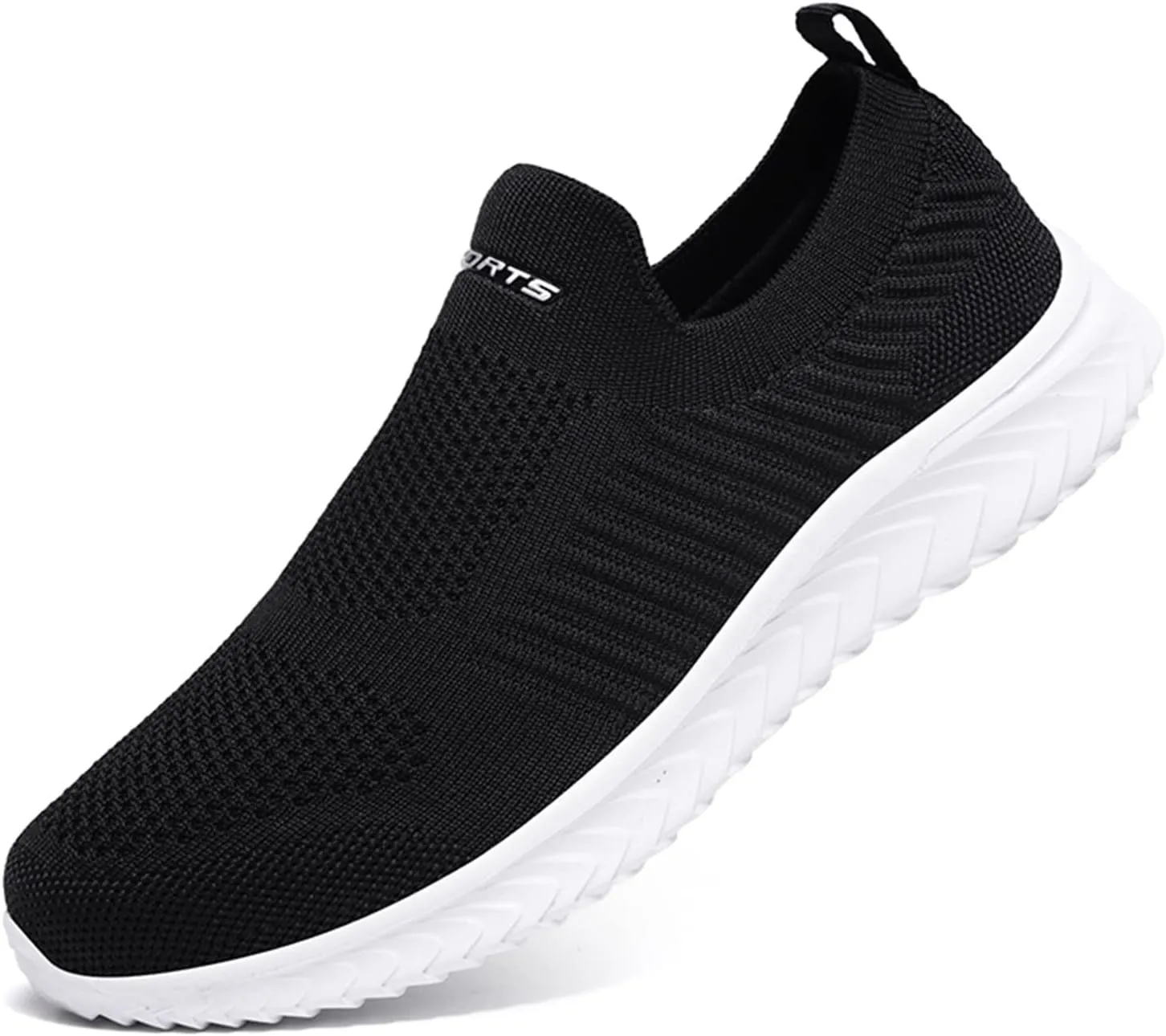 Women's Lightweight Slip On Walking Running Shoes Womens Tennis Shoes Mesh Casual Black Shoes Platform Sneakers Black Tennis Shoe Loafers Shoe