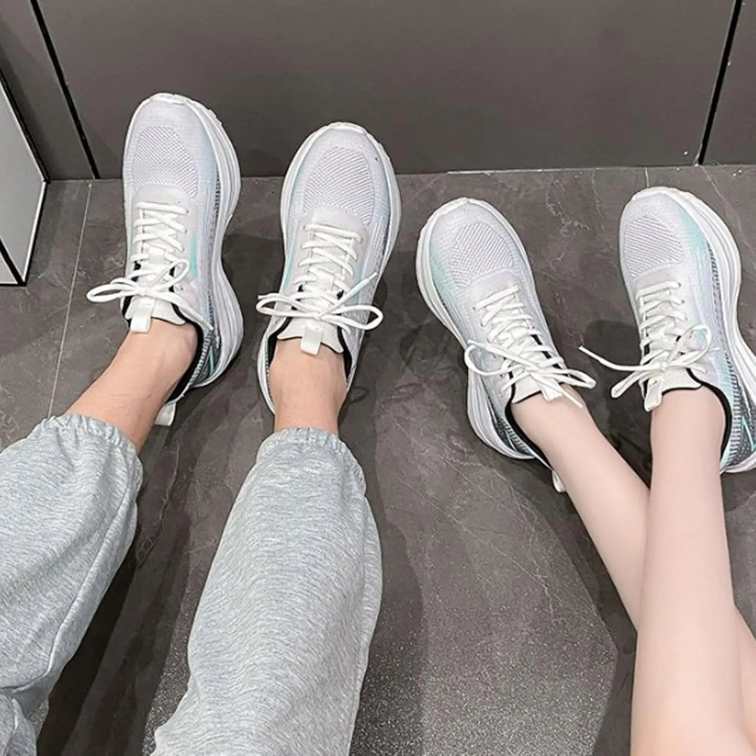 Women's Orthopedic Shoes with Adjustable Strap Casual Lace Up Non-Slip Walking Shoes Lightweight Elderly Shoe