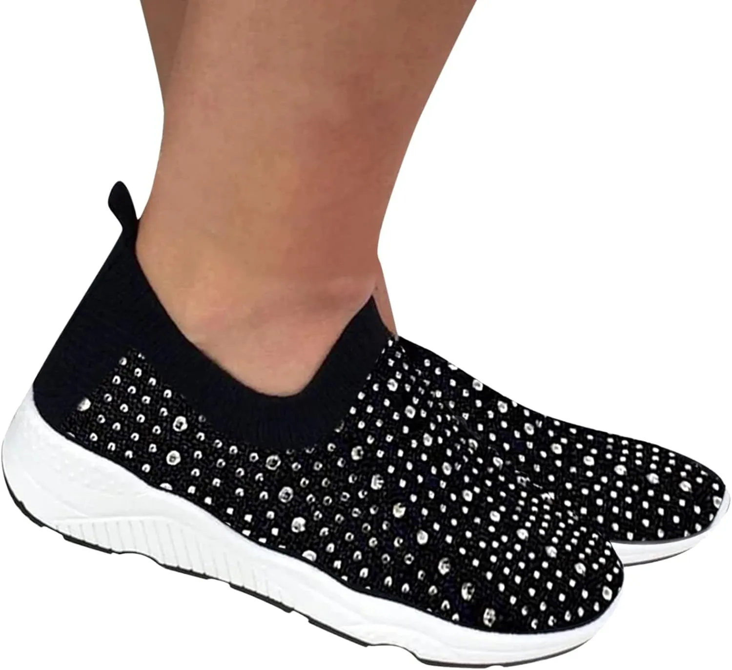 Women's Running Shoes All Black Slip On Walking Shoes for Women Wide Black and White Gym Shoes Women Womens High Top Sneakers Zapatos Antiderrapantes para Cocina De Mujer