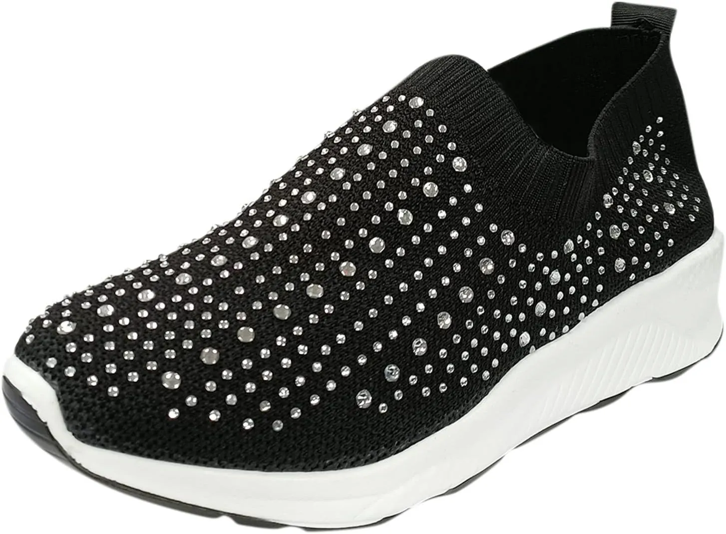 Women's Running Shoes All Black Slip On Walking Shoes for Women Wide Black and White Gym Shoes Women Womens High Top Sneakers Zapatos Antiderrapantes para Cocina De Mujer