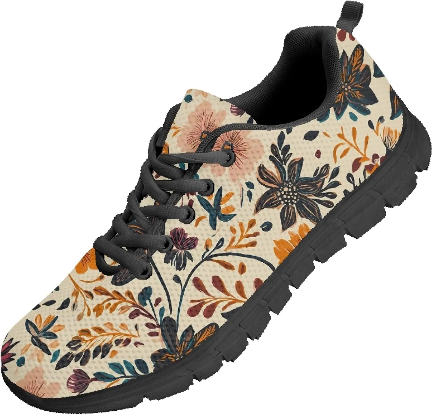 Womens Running Shoes Trainer Sports Causal Travel Sneaker Walking Low Heel Lace up Breathable Flexible Sneaker for Adults Teens