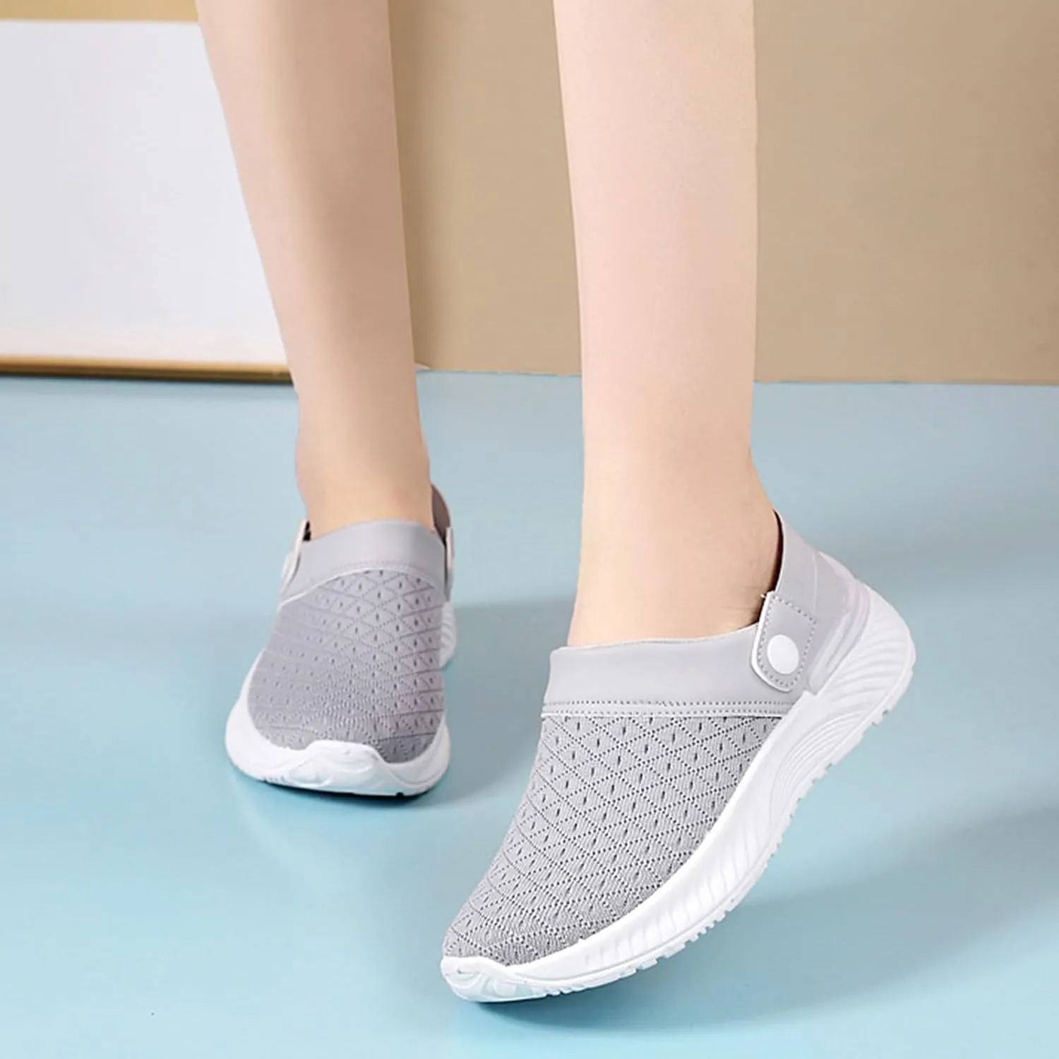 Women's Slip-on Mule Sneakers Lightweight Slip On Shoes Women Lether Men's Shoes Casual Women Shoes Sneakers Red Tennis Shoe Loafers Casual Slip On