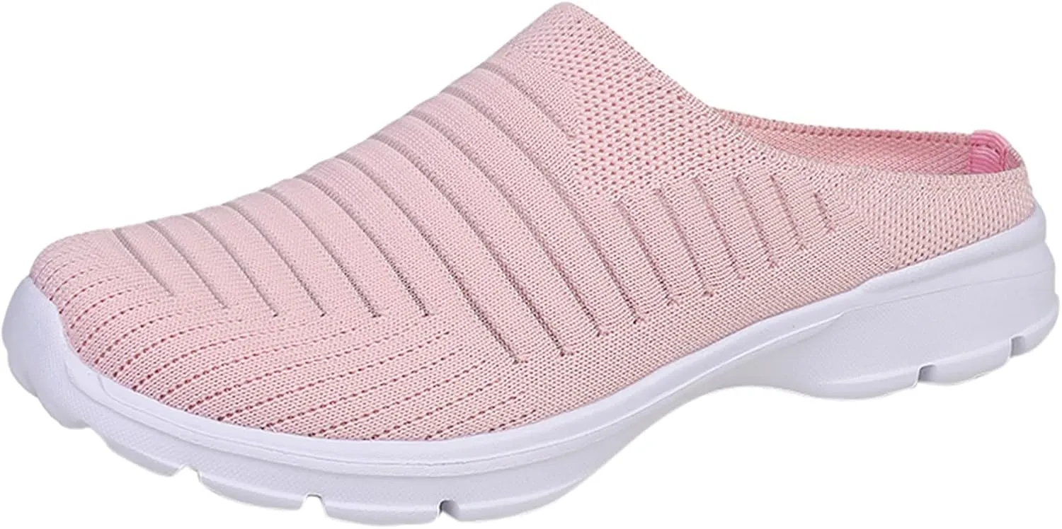 Women's Slip-On Orthopedic Arch Support Backless Non Slip Work Shoes Women Wide Width Casual Shoes Slip On Slip On Sneakers White Tennis Shoe Loafers Casual Slip On