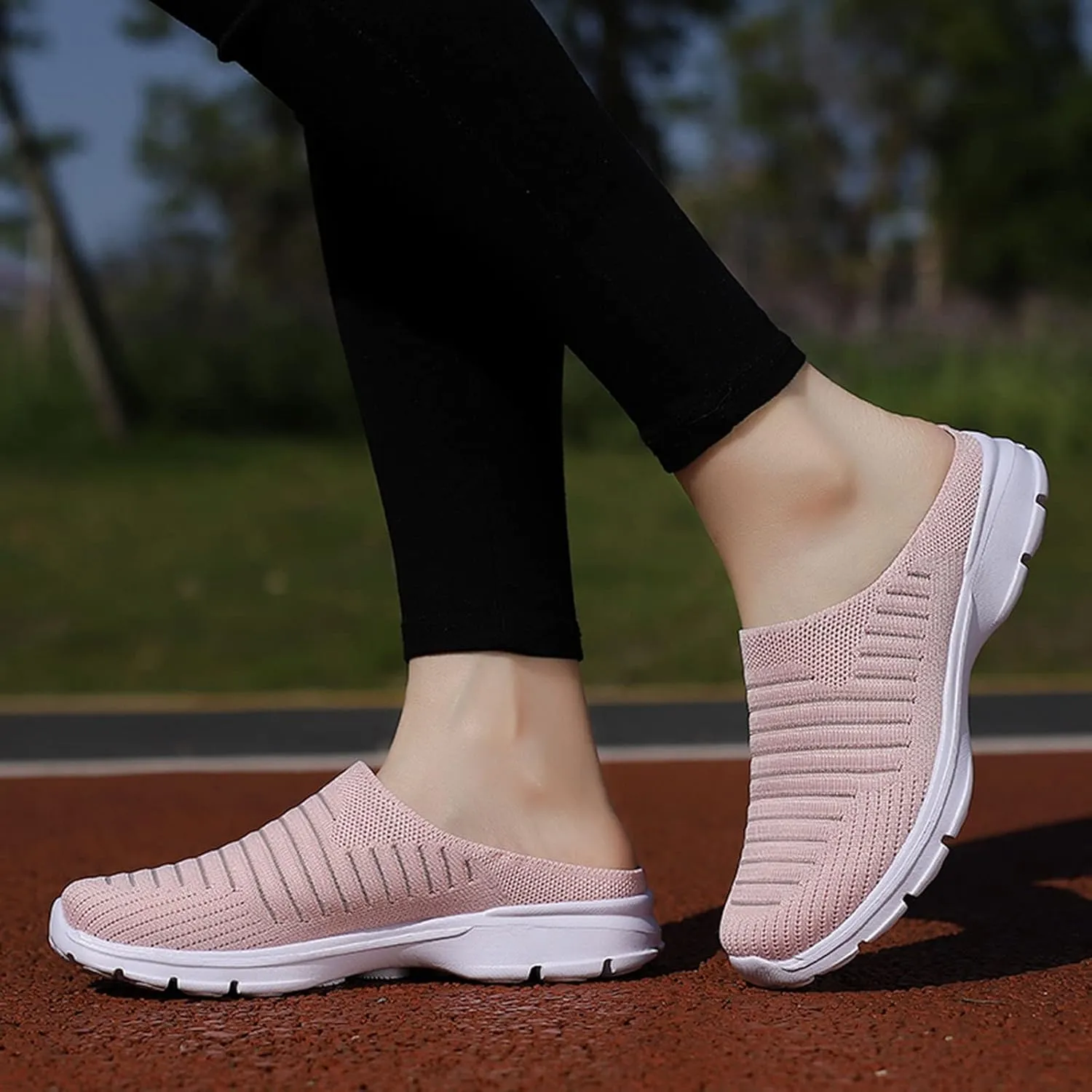 Women's Slip-On Orthopedic Arch Support Backless Non Slip Work Shoes Women Wide Width Casual Shoes Slip On Slip On Sneakers White Tennis Shoe Loafers Casual Slip On