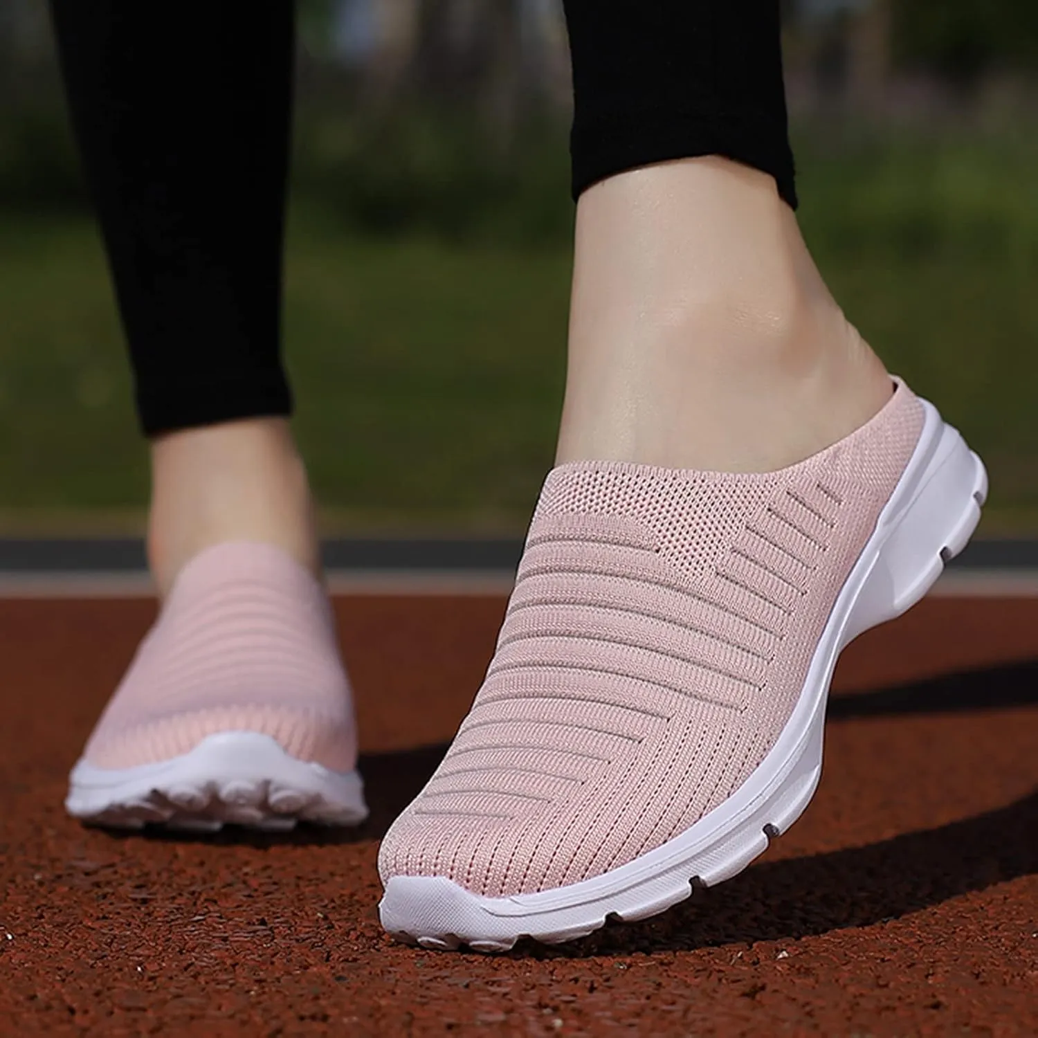 Women's Slip-On Orthopedic Arch Support Backless Non Slip Work Shoes Women Wide Width Casual Shoes Slip On Slip On Sneakers White Tennis Shoe Loafers Casual Slip On