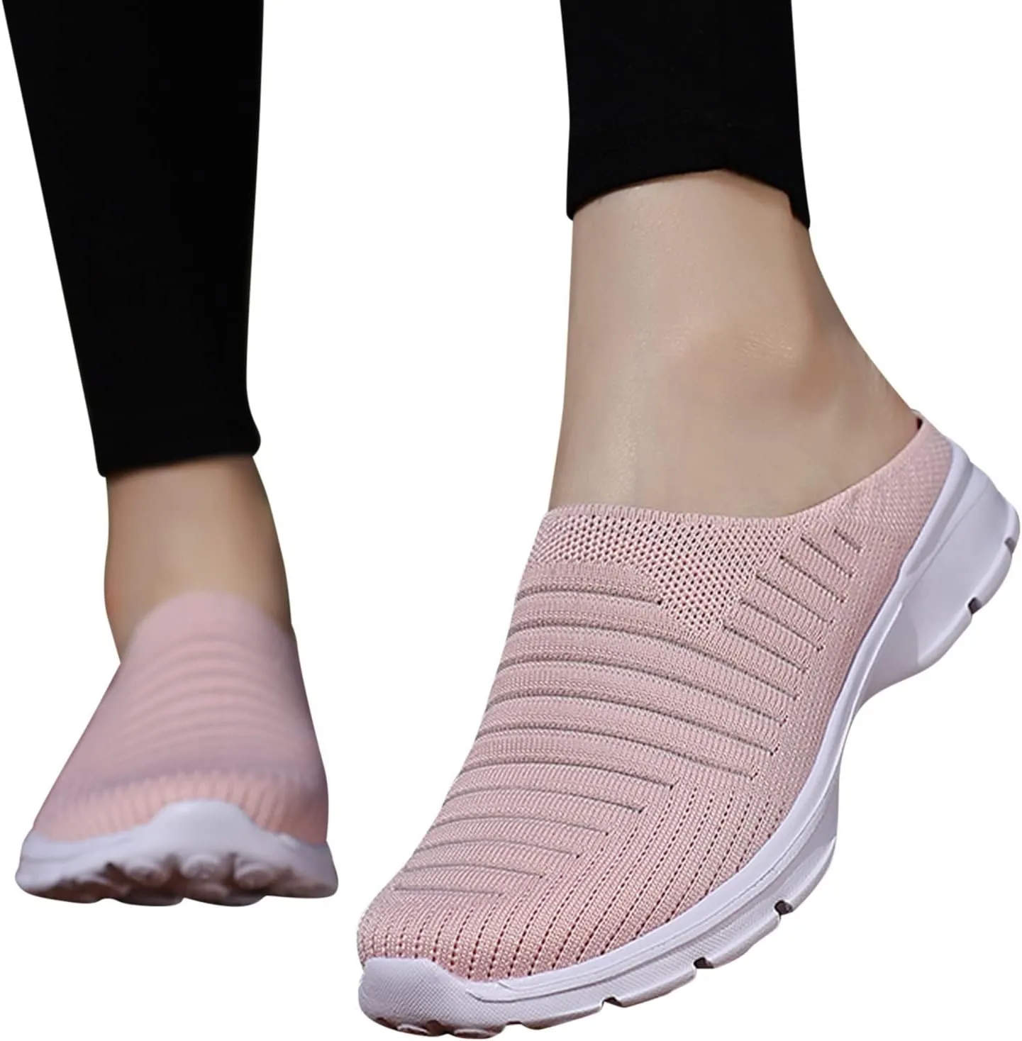 Women's Slip-On Orthopedic Arch Support Backless Non Slip Work Shoes Women Wide Width Casual Shoes Slip On Slip On Sneakers White Tennis Shoe Loafers Casual Slip On