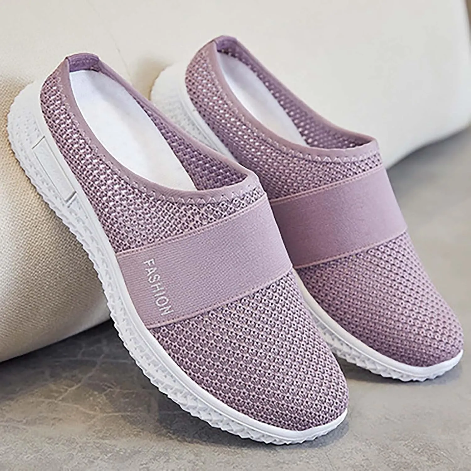 Women's Slip-On Orthopedic Arch Support Backless Slip On Shoes Women Lether Woman Shoes Casual White Sneakers Slip On Tennis Shoe Loafers Casual Slip On