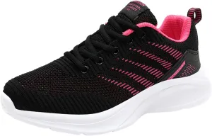 Womens Slip On Tennis Shoes Sneakers for Women Lace Up Walking Shoes Lightweight Breathable Slip On Running Shoes