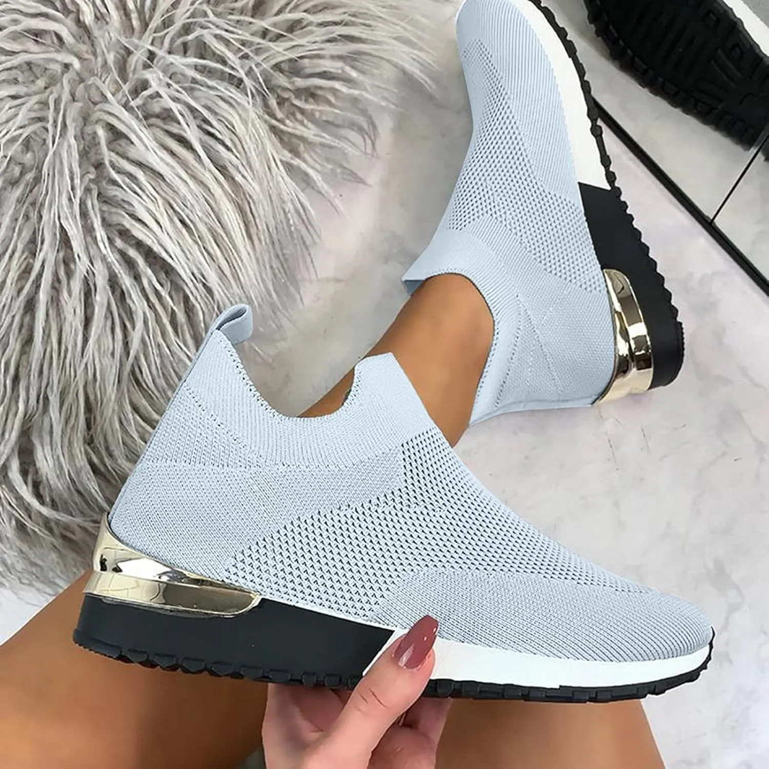 Womens Slip On Walking Shoes Non Slip Running Shoes Mens Running Shoes Walking Men's Shoes Casual Slip On Sneakers Slip On Tennis Shoe Cross Trainer Shoe