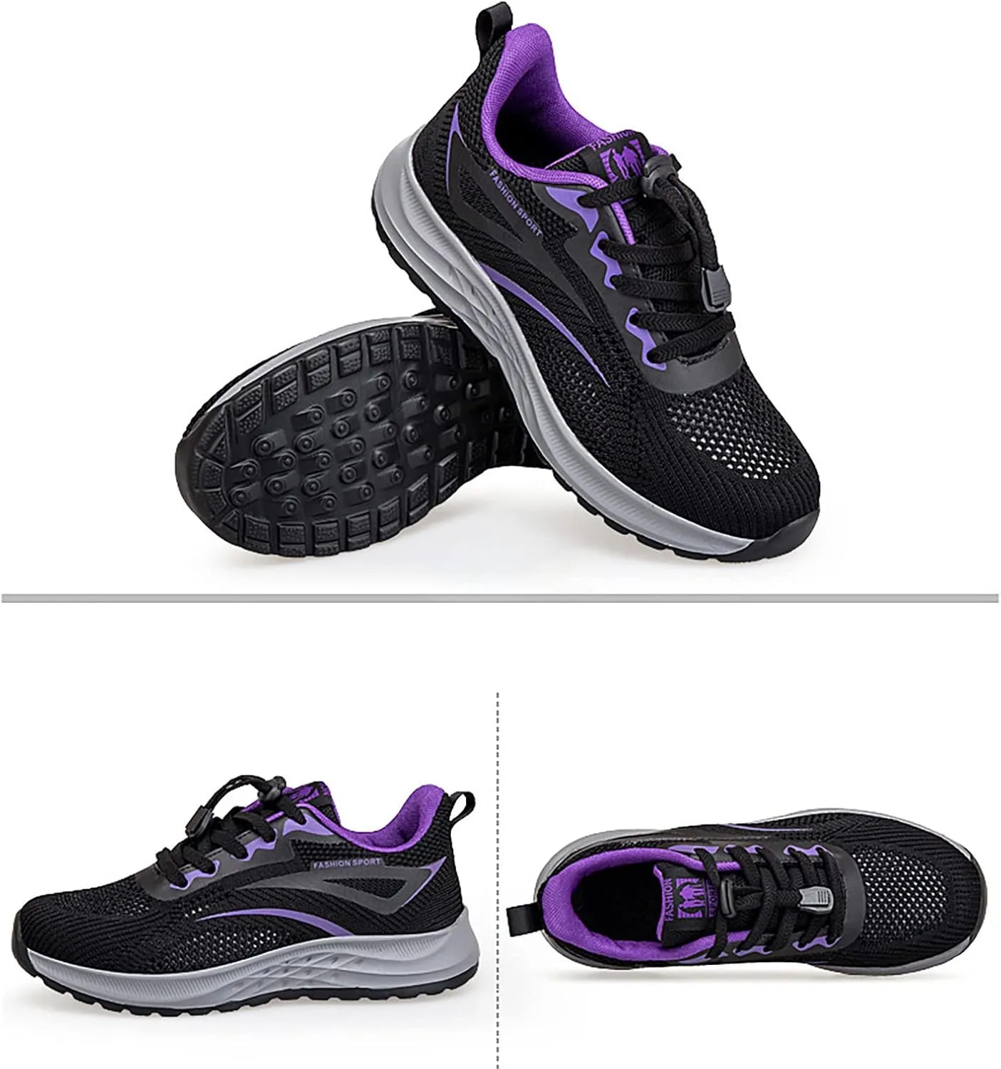 Women's Sneakers Zapatos Negros para Mujer De Tacon Women Sneakers Lightweight Air Cushion Gym Fashion Shoes Sneakers for Women All Black Non Slip Restaurant Shoes Women's