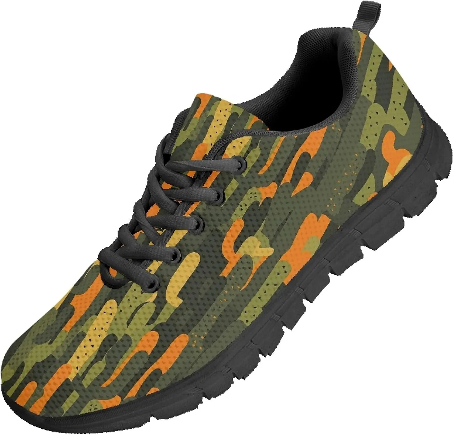 Womens Sports Trainer Running Shoes for Teens Causal Travel Sneaker Walking Low Heel Lace up Breathable Flexible