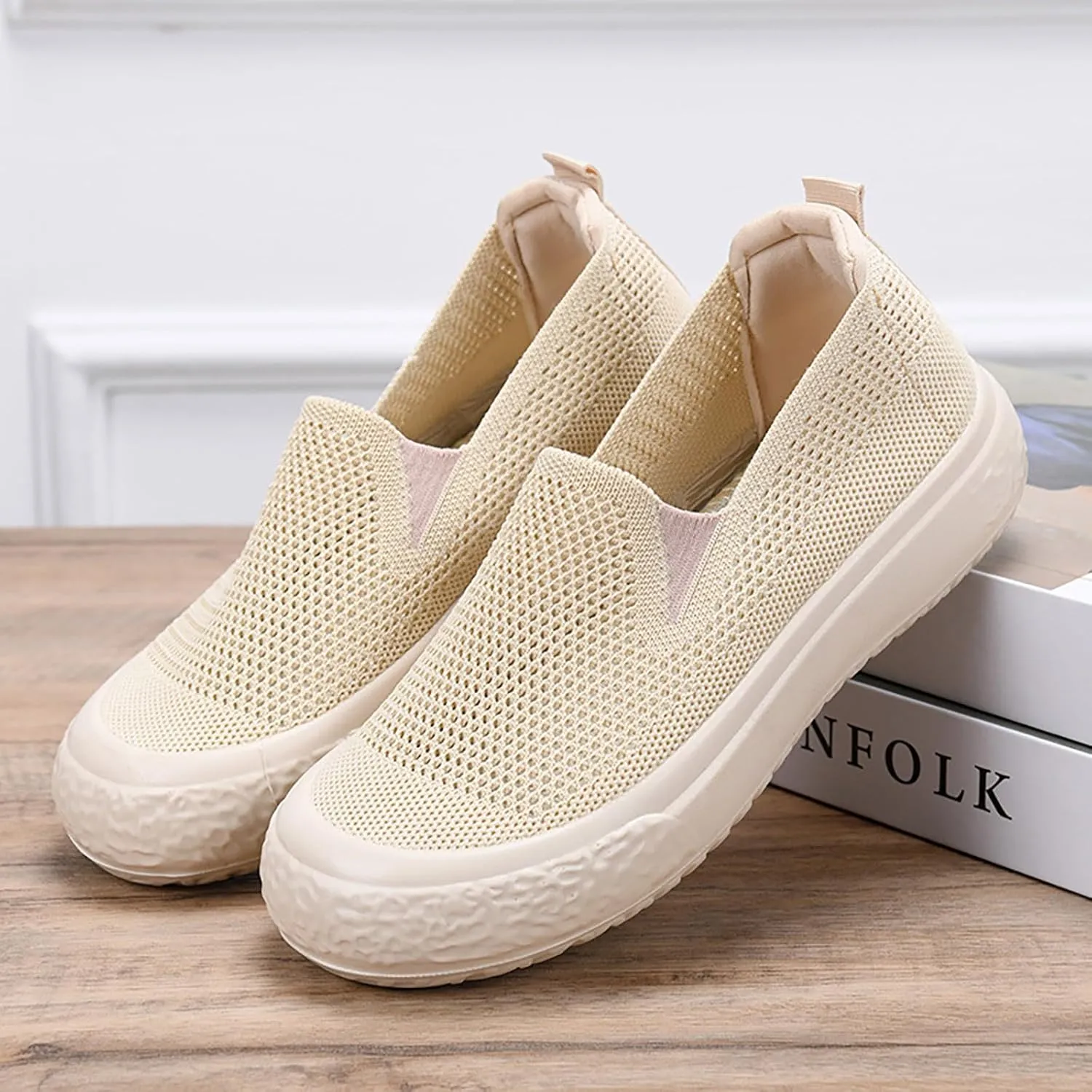 Womens Tennis Shoes Jogging Casual Slip On Shoes Fashion Sneakers 2025 Running Sneakers Comfortable Memory Foam Slip On Tennis Shoe Loafers Casual Slip On