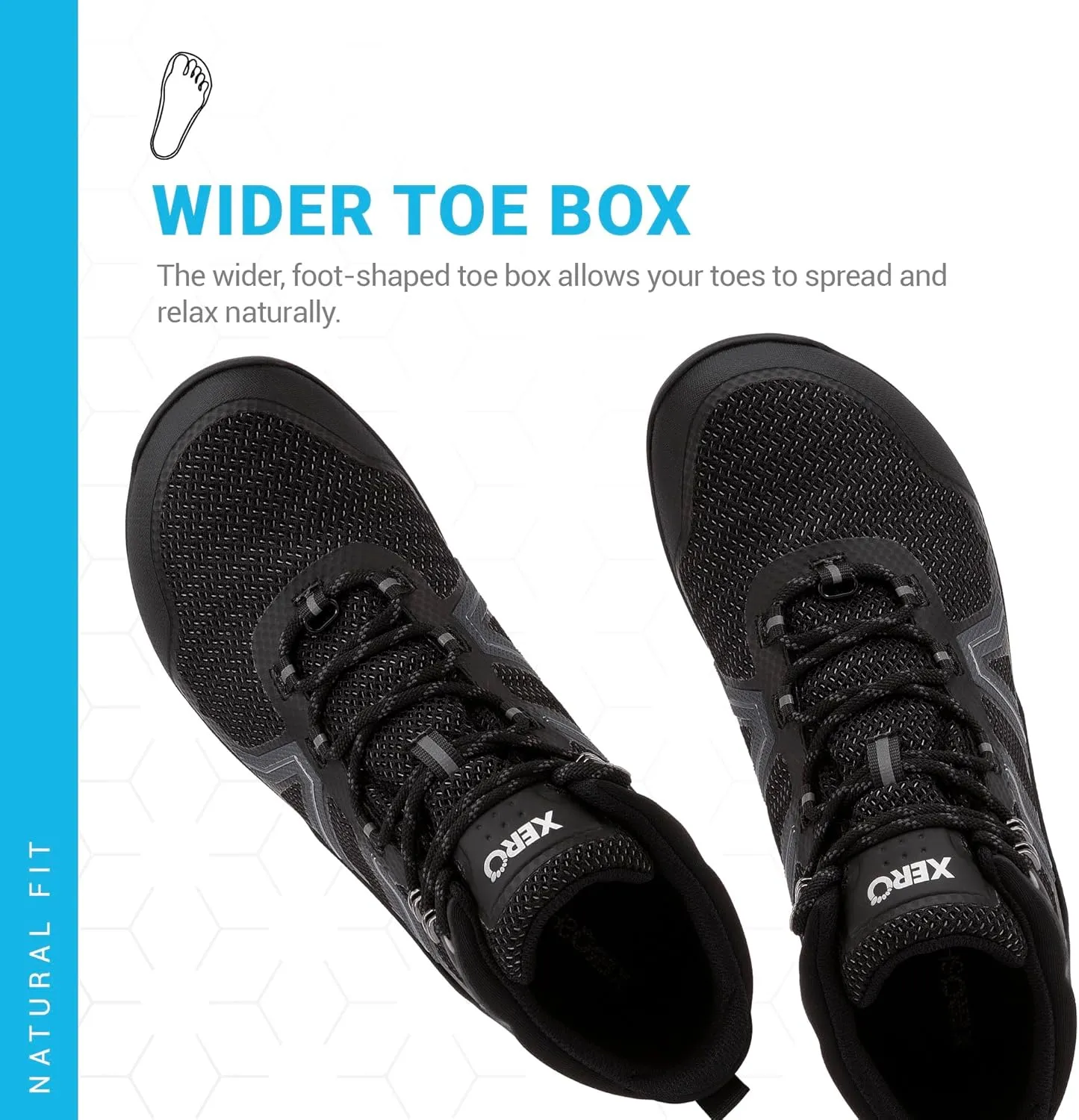 Xero Shoes Barefoot Hiking Shoes for Men | Xcursion Fusion Waterproof Hiking Boots | Zero Drop Shoes for Men, Wide Toe Box, Minimalist